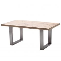 Ars Natura Table Gallipoli - Chêne blanchi - 220 x 100 cm - Acier inoxydable