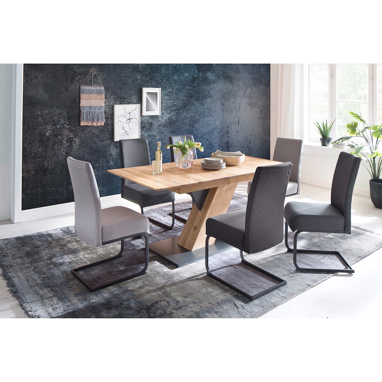Fredriks Table Covina - (extensible) - Chêne sauvage - Largeur : 140 cm - Noir 4 Fredriks Table Covina - (extensible) - Chêne sauvage - Largeur : 140 cm - Noir – Image 4