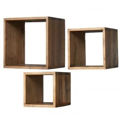 Ars manufacti Étagères murales Tamati II (lot de 3) - Pin massif