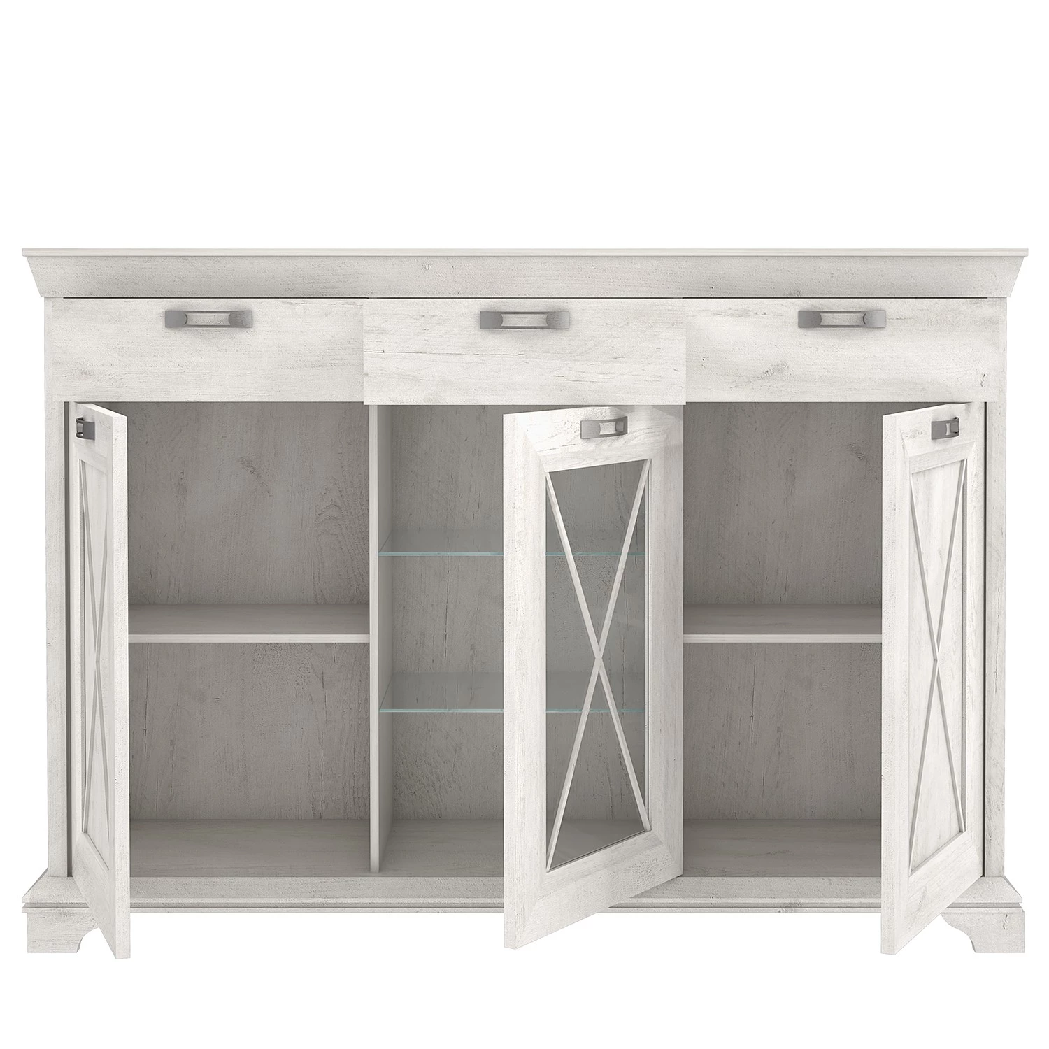 Ridgevalley Buffet haut Kimbark - Imitation pin blanc 4 Ridgevalley Buffet haut Kimbark - Imitation pin blanc – Image 4