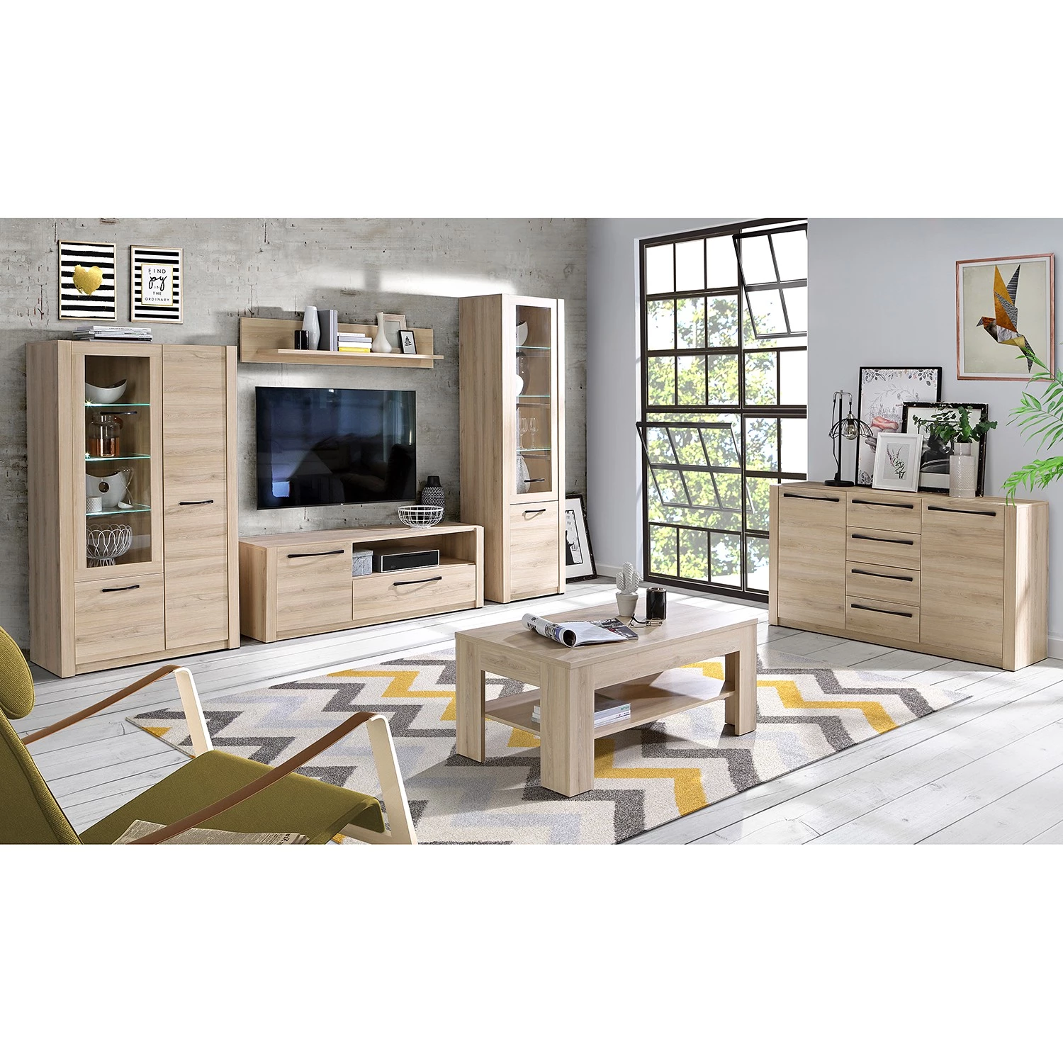 Loftscape Buffet haut Truth - Imitation chêne Sonoma 4 Loftscape Buffet haut Truth - Imitation chêne Sonoma – Image 4