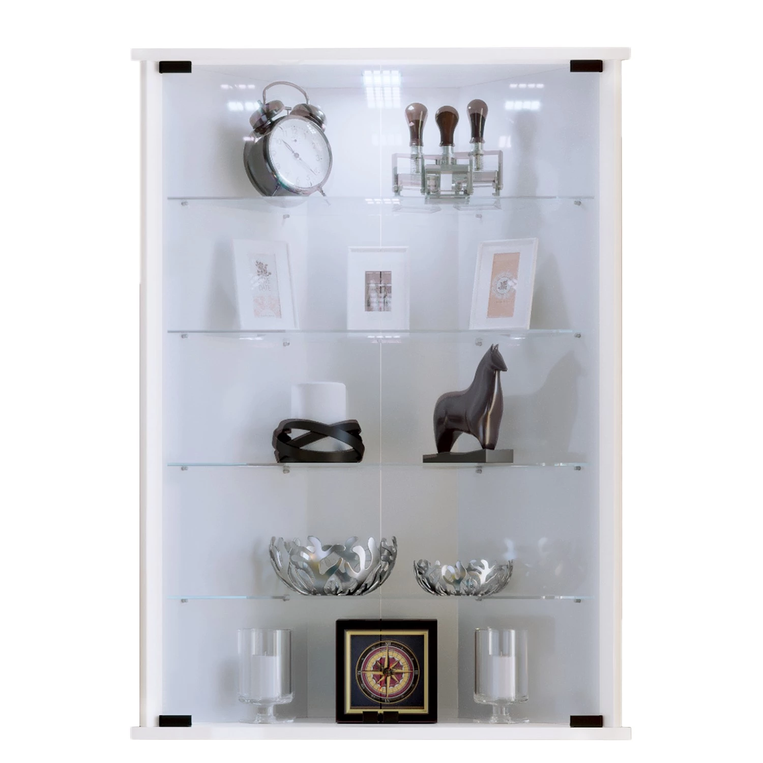 VCM Vitrine d’angle Vecko - Blanc 1 VCM Vitrine d’angle Vecko - Blanc