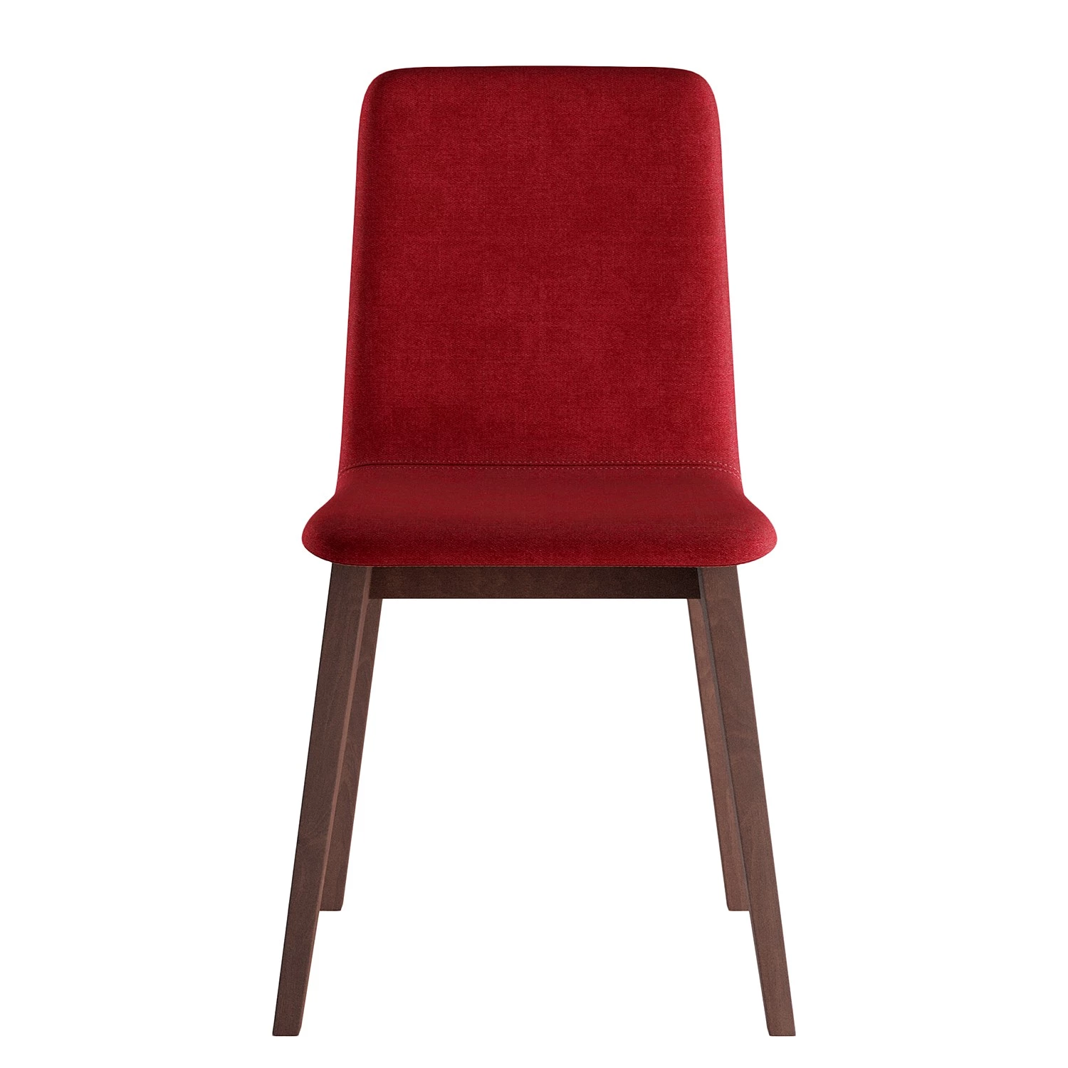 Norrwood Chaises capitonnées Nami (lot de 2) - Rouge antique - Imitation noyer 4 Norrwood Chaises capitonnées Nami (lot de 2) - Rouge antique - Imitation noyer – Image 4