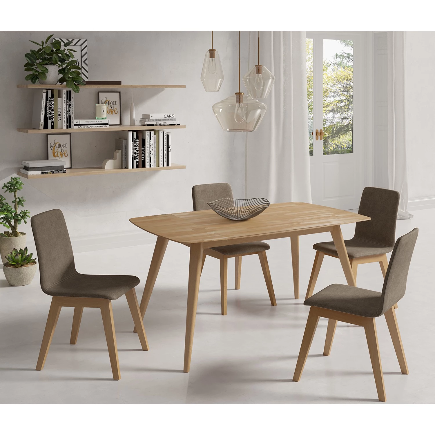 Norrwood Table Cortes - Hêtre - 140 x 80 cm 2 Norrwood Table Cortes - Hêtre - 140 x 80 cm – Image 2