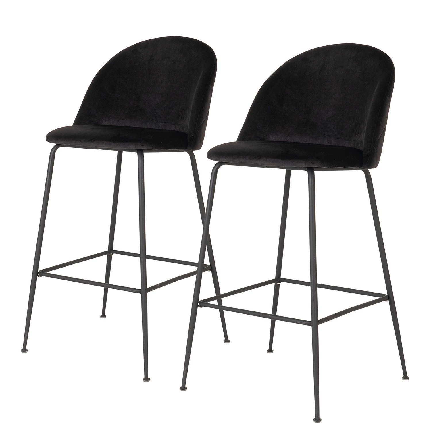 Red Living Chaises de bar Maxou II (lot de 2) - Noir 1 Red Living Chaises de bar Maxou II (lot de 2) - Noir