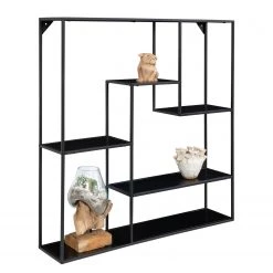 Red Living Étagère murale Vapi I - Métal - Noir -ÉcoMaison Soldes 1000299437 211012 13474400076 DETAILS P000000001000299437