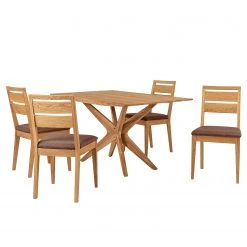 Naturoo Salle à manger Elkton (5 éléments) - Marron -ÉcoMaison Soldes 1000300310 211124 08440600090 DETAILS P000000001000300310