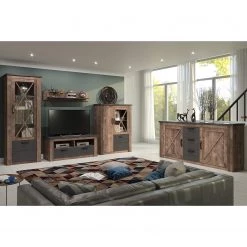 Trendteam Buffet Georgia - Gris foncé / Imitation chêne rustique -ÉcoMaison Soldes 1000300860 211015 12545200136 MOOD DETAILS P000000001000300860 mood