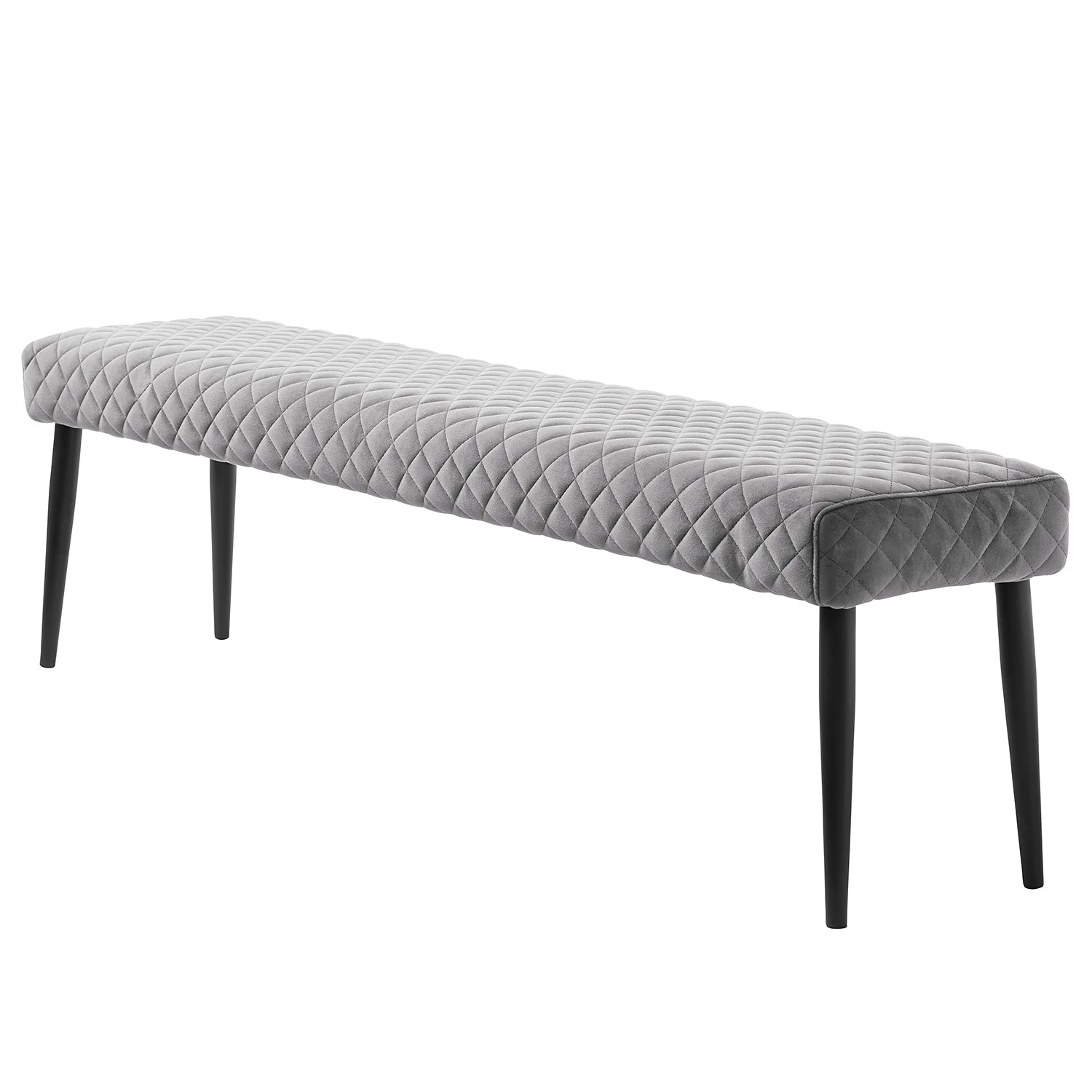 Red Living Banc Elbi II - Velours / Fer - Gris clair / Noir 1 Red Living Banc Elbi II - Velours / Fer - Gris clair / Noir