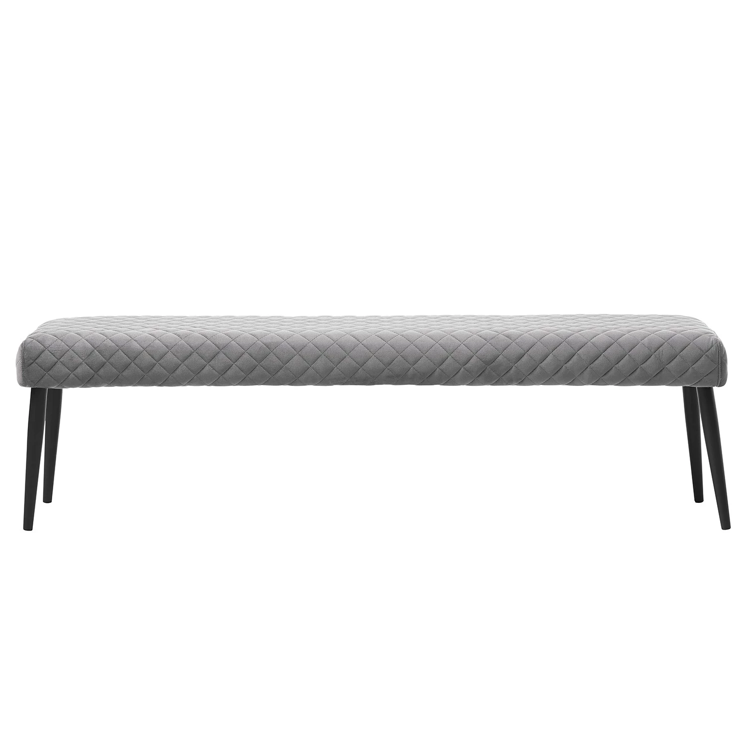 Red Living Banc Elbi II - Velours / Fer - Gris clair / Noir 2 Red Living Banc Elbi II - Velours / Fer - Gris clair / Noir – Image 2
