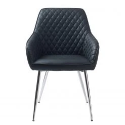 Red Living Chaises à accoudoirs Dela III (lot de 2) - Imitation cuir / Fer - Noir / Chrome 7 Red Living Chaises à accoudoirs Dela III (lot de 2) - Imitation cuir / Fer - Noir / Chrome -ÉcoMaison Soldes 1000303600 211117 16473800084 DETAILS P000000001000303600