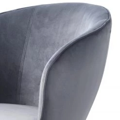 Red Living Chaise à accoudoirs Cheia II - Velours / Fer - Gris clair / Noir -ÉcoMaison Soldes 1000303607 211117 164740000127 DETAILS P000000001000303607