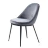 Red Living Chaise Cheia II - Velours / Fer - Gris clair / Noir