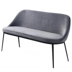 Red Living Banquette Cheia II - Velours / Fer - Gris / Noir