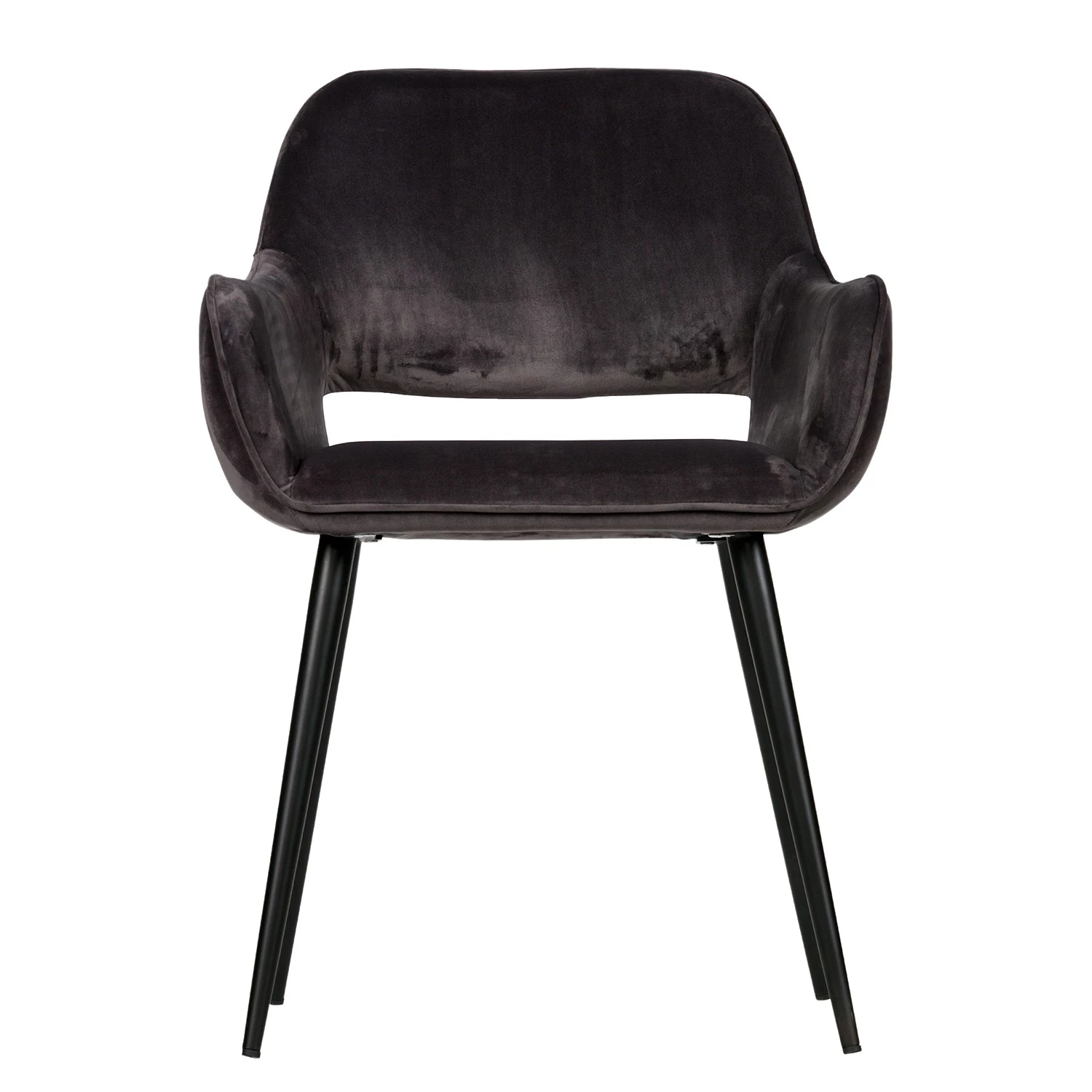 Red Living Chaises à accoudoirs Avril (lot de 2) - Gris marron 4 Red Living Chaises à accoudoirs Avril (lot de 2) - Gris marron – Image 4