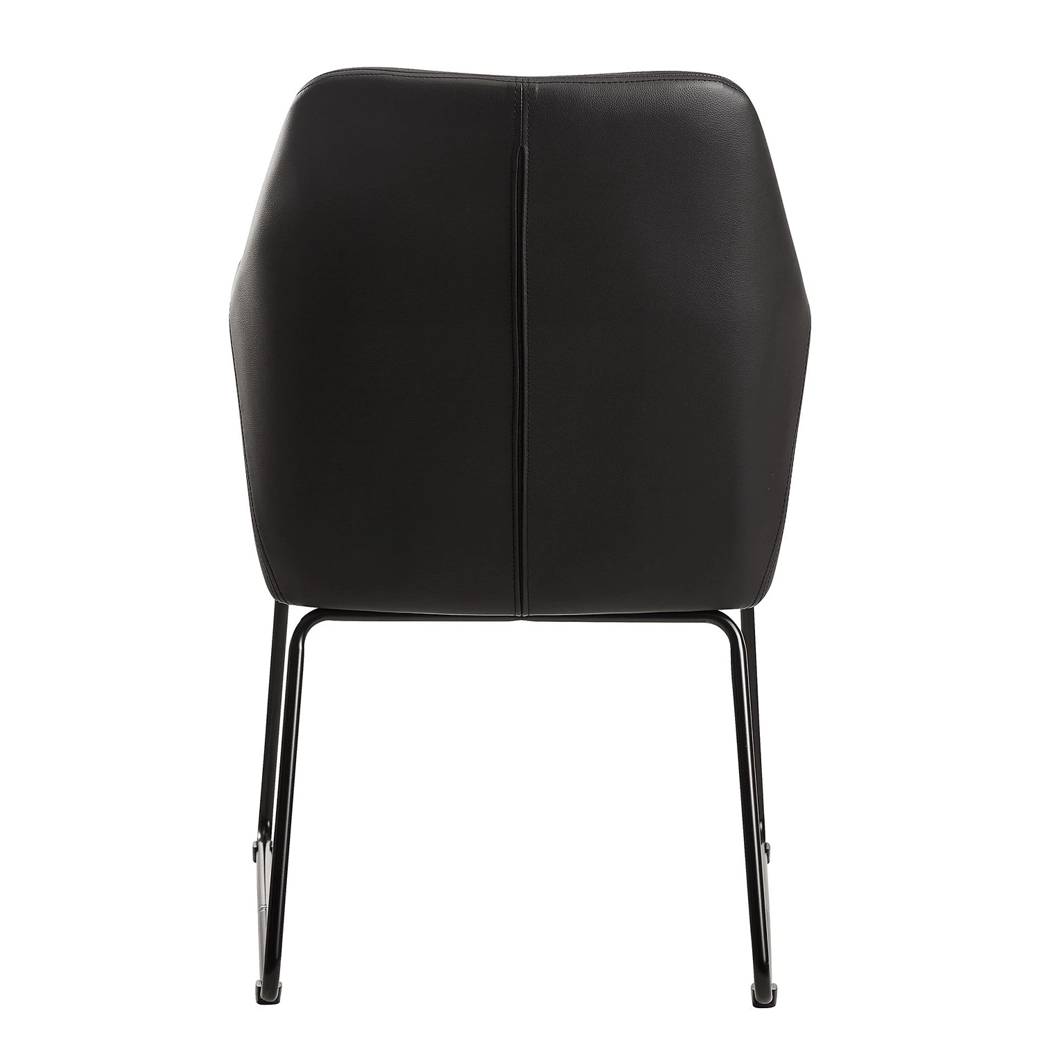 Loftscape Chaise à accoudoirs Fradou III - Imitation cuir / Fer - Noir 5 Loftscape Chaise à accoudoirs Fradou III - Imitation cuir / Fer - Noir – Image 5