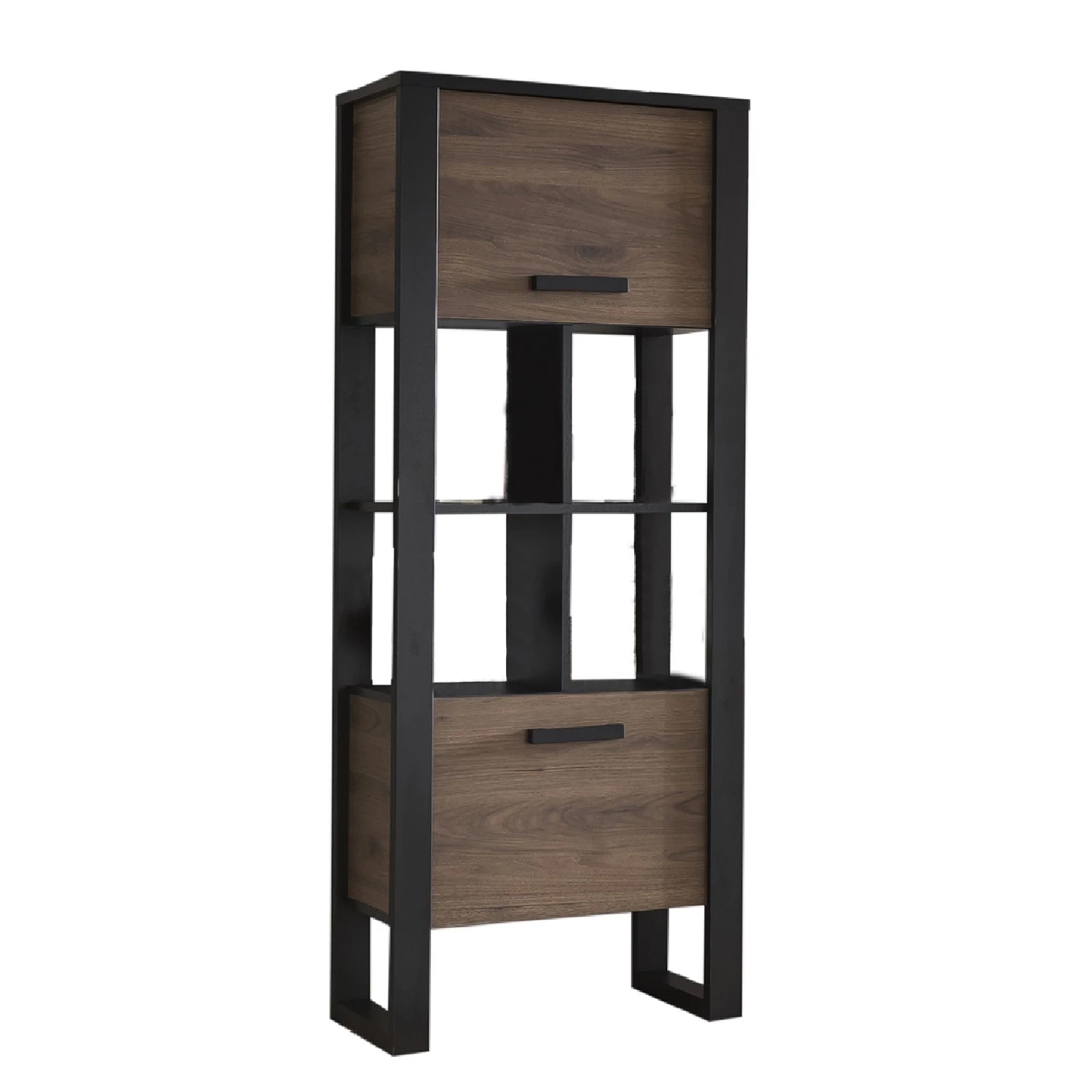 Red Living Étagère Norddal III - Imitation noyer / Noir 5 Red Living Étagère Norddal III - Imitation noyer / Noir – Image 5