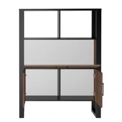 Red Living Buffet haut Norddal - Imitation noyer / Noir -ÉcoMaison Soldes 1000304810 211027 104958000111 DETAILS P000000001000304810