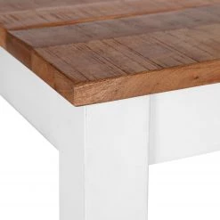 Red Living Table haute Silvana - Acacia massif / Manguier massif - Blanc / Manguier -ÉcoMaison Soldes 1000305885 211102 11180400076 DETAILS P000000001000305885