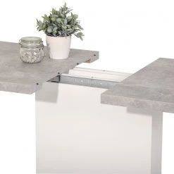 Loftscape Table Franzie - (Extensible) - Imitation béton / Blanc -ÉcoMaison Soldes 1000309911 211117 17015400056 DETAILS P000000001000309911