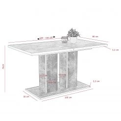 Loftscape Table Granby - (Extensible) Imitation béton / Anthracite 9 Loftscape Table Granby - (Extensible) Imitation béton / Anthracite -ÉcoMaison Soldes 1000309939 211117 17070900625 SKETCH DETAILS P000000001000309939 sketch