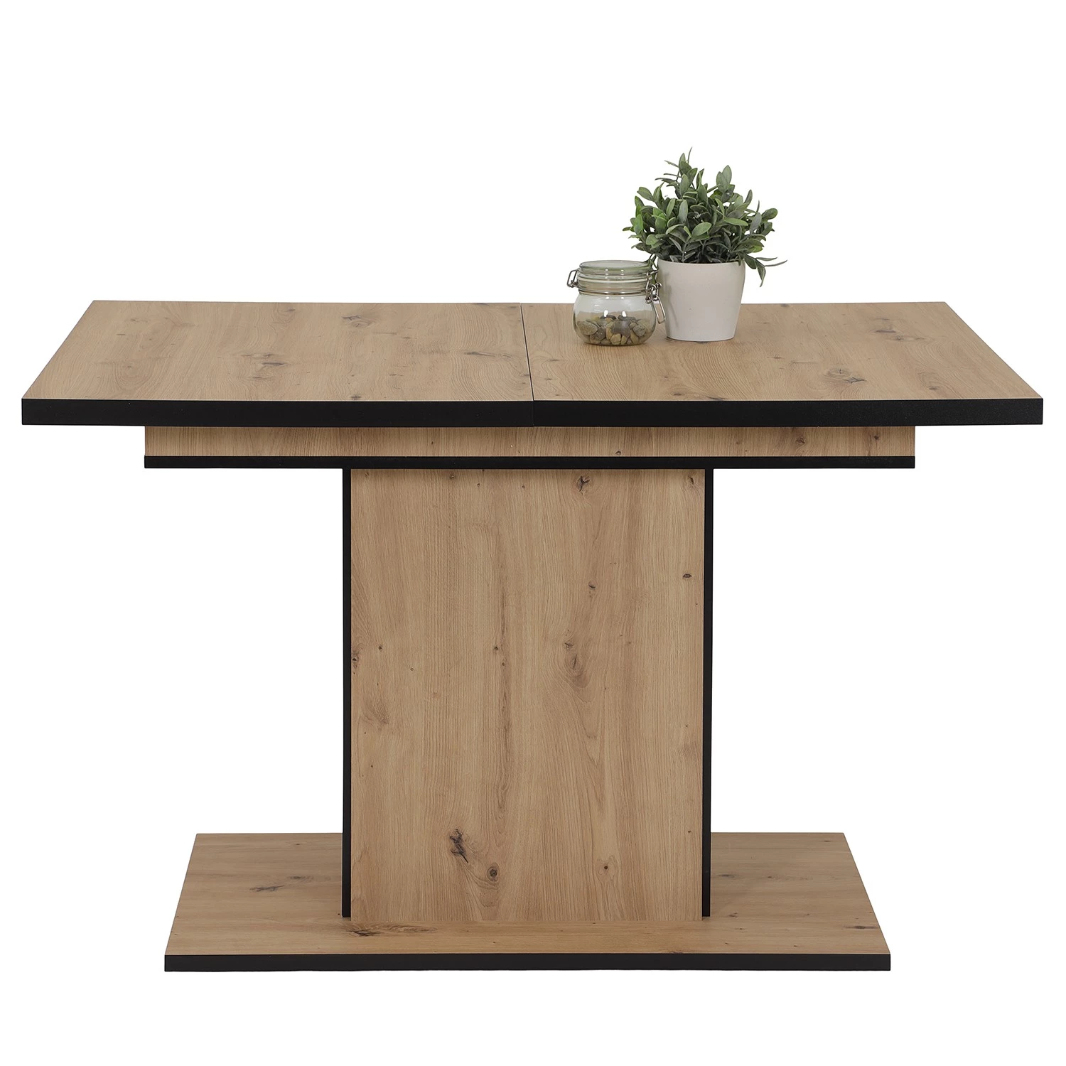 Loftscape Table Aton II - (Extensible) Imitation chêne artisan / Noir 4 Loftscape Table Aton II - (Extensible) Imitation chêne artisan / Noir – Image 4