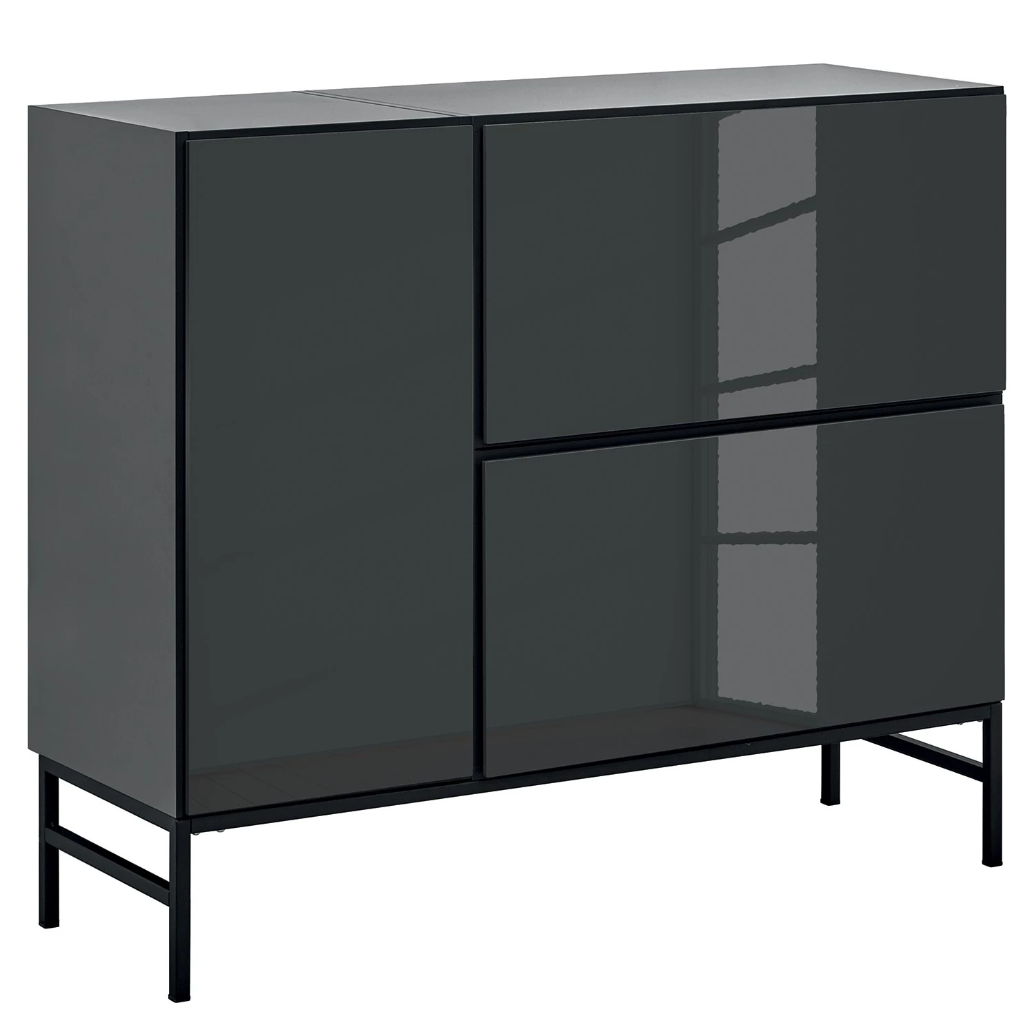 Now! by hülsta Buffet now to go colour I - Gris diamant brillant / Gris diamant 1 Now! by hülsta Buffet now to go colour I - Gris diamant brillant / Gris diamant