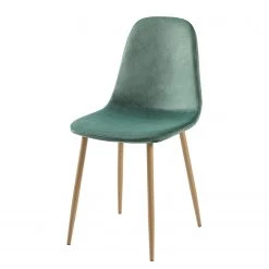 Jack & Alice Chaise capitonnée Iskmo VIII - Velours / Metall - Imitation chêne - Vert menthe - Lot de 4 -ÉcoMaison Soldes 1000312596 211210 09245800164 DETAILS P000000001000312596