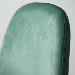 Jack & Alice Chaise capitonnée Iskmo VIII - Velours / Metall - Imitation chêne - Vert menthe - Lot de 4 -ÉcoMaison Soldes 1000312596 211210 09245800176 DETAILS P000000001000312596