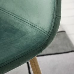 Jack & Alice Chaise capitonnée Iskmo VIII - Velours / Metall - Imitation chêne - Vert menthe - Lot de 4 -ÉcoMaison Soldes 1000312596 211210 09245800178 DETAILS P000000001000312596