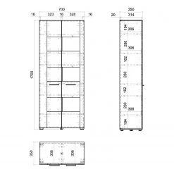 Loftscape Vitrine Mantador - Blanc -ÉcoMaison Soldes 1000312626 211216 12071300617 SKETCH DETAILS P000000001000312626 sketch