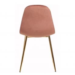 Jack & Alice Chaise Yoyce II - Velours / Métal - Doré - Velours Tiru: Saumon - Lot de 4 12 Jack & Alice Chaise Yoyce II - Velours / Métal - Doré - Velours Tiru: Saumon - Lot de 4 -ÉcoMaison Soldes 1000312631 211206 08175200050 DETAILS P000000001000312631