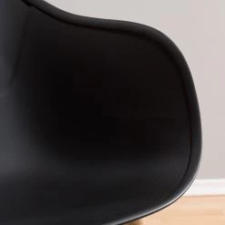 Mørteens Chaise à accoudoirs Odon - Matière plastique / Métal - Imitation chêne - Noir - Lot de 2 -ÉcoMaison Soldes 1000312639 211202 13441600063 DETAILS P000000001000312639