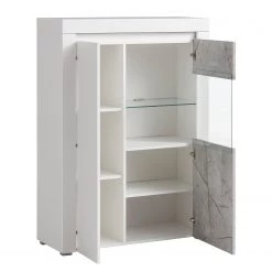 Loftscape Buffet haut Stonda I - Blanc - Porte en verre à droite -ÉcoMaison Soldes 1000314582 211209 12531700152 DETAILS P000000001000314582