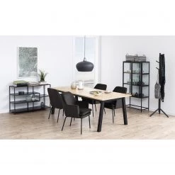 Red Living Vitrine Coogee - Noir / Imitation chêne brun noir - Hauteur : 150 cm -ÉcoMaison Soldes 1000315209 211214 11594300219 MOOD DETAILS P000000001000315209 mood