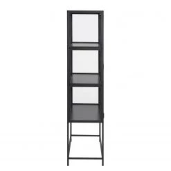 Red Living Vitrine Coogee - Noir / Imitation chêne brun noir - Hauteur : 150 cm -ÉcoMaison Soldes 1000315209 211214 11594300238 DETAILS P000000001000315209