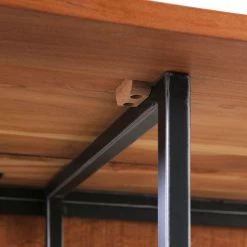 Red Living Table Savella - (extensible) Bois recyclé massif / Fer - Bois recyclé / Noir -ÉcoMaison Soldes 1000315229 211214 16250700061 DETAILS P000000001000315229