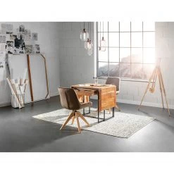 Red Living Table Savella - (extensible) Bois recyclé massif / Fer - Bois recyclé / Noir -ÉcoMaison Soldes 1000315229 220125 172755000021 MOOD DETAILS P000000001000315229 mood