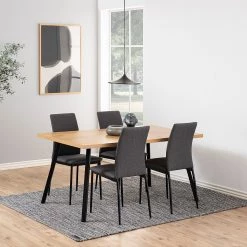 Loftscape Chaises capitonnées Domenica II (4) - Tissu / Fer - Gris / Noir -ÉcoMaison Soldes 1000319571 220128 1256590021 MOOD DETAILS P000000001000319571 mood