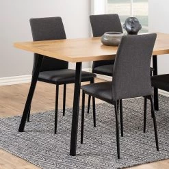 Loftscape Chaises capitonnées Domenica II (4) - Tissu / Fer - Gris / Noir -ÉcoMaison Soldes 1000319571 220128 1256590022 MOOD DETAILS P000000001000319571 mood