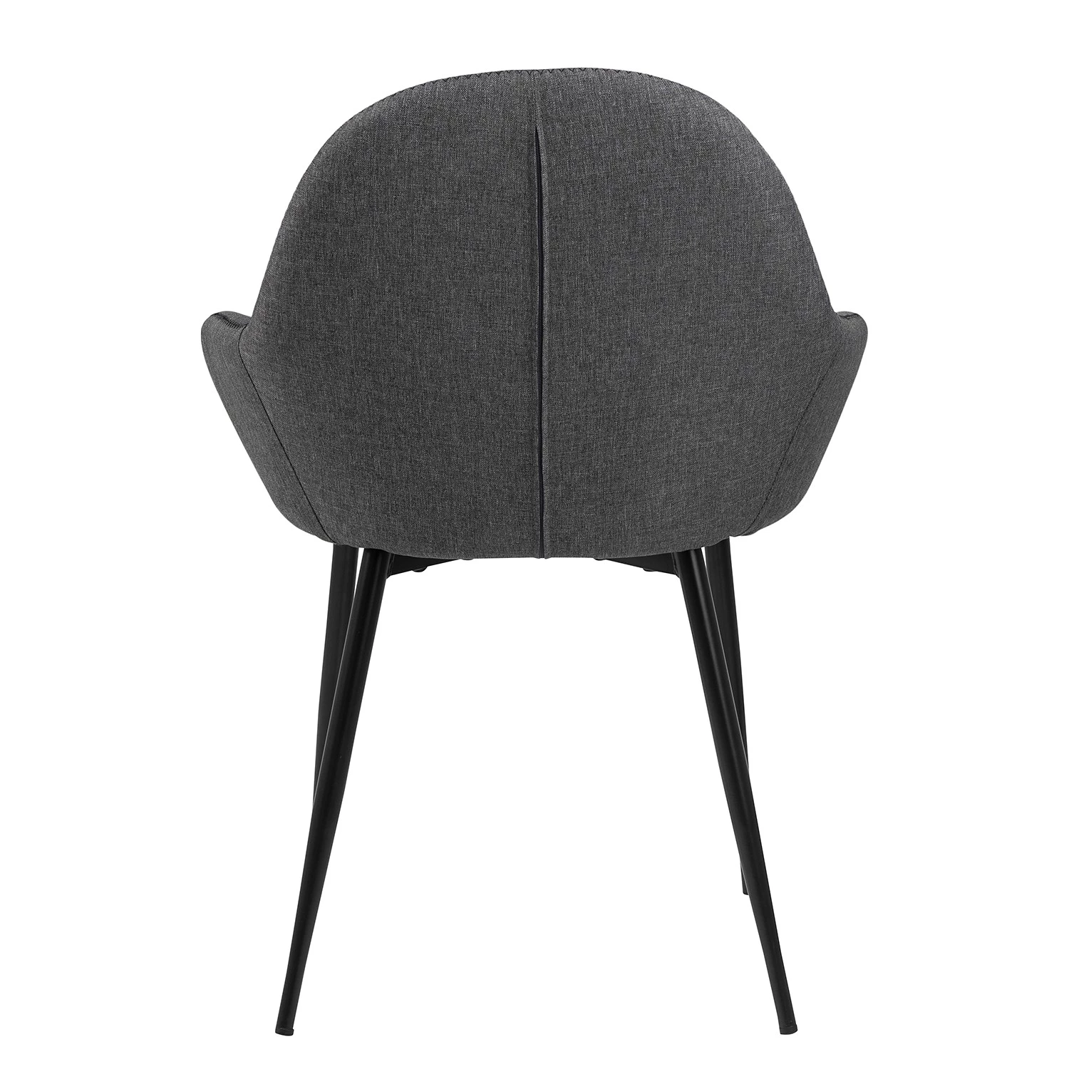 Loftscape Chaises à accoudoirs Kia II (lot de 2) - Tissu / Fer - Gris / Noir 6 Loftscape Chaises à accoudoirs Kia II (lot de 2) - Tissu / Fer - Gris / Noir – Image 6