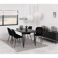 Loftscape Chaises capitonnées Kerang II (lot de 2) - Velours / Fer - Noir -ÉcoMaison Soldes 1000319609 220128 1257140021 MOOD DETAILS P000000001000319609 mood