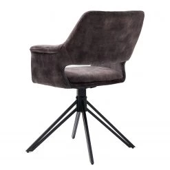 Loftscape Chaises à accoudoirs Moala II (lot de 2) - Velours / Acier - Gris vintage / Noir -ÉcoMaison Soldes 1000329352 220203 161419000050 DETAILS P000000001000329352