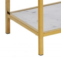 Fredriks Étagère Katori II - Verre / Métal - Imitation marbre blanc / Doré -ÉcoMaison Soldes 1000330565 220208 14503100070 DETAILS P000000001000330565