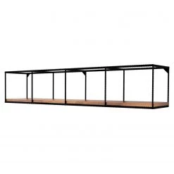 Red Living Étagère murale Michalin - Pin massif / Métal - Pin / Noir