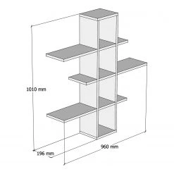 Loftscape Étagère murale Valetta - Blanc / Imitation noyer 7 Loftscape Étagère murale Valetta - Blanc / Imitation noyer -ÉcoMaison Soldes 1000333631 220302 500 SKETCH DETAILS P000000001000333631 sketch