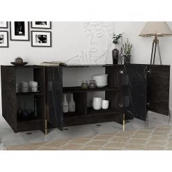 Loftscape Buffet Vidal - Imitation marbre noir / Doré -ÉcoMaison Soldes 1000333728 220302 022 MOOD DETAILS P000000001000333728 mood