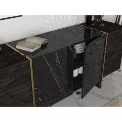 Loftscape Buffet Vidal - Imitation marbre noir / Doré -ÉcoMaison Soldes 1000333728 220302 032 DETAILS P000000001000333728