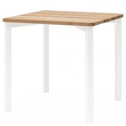 Norrwood Table Nerpo - Frêne massif - Blanc - Bord arrondi