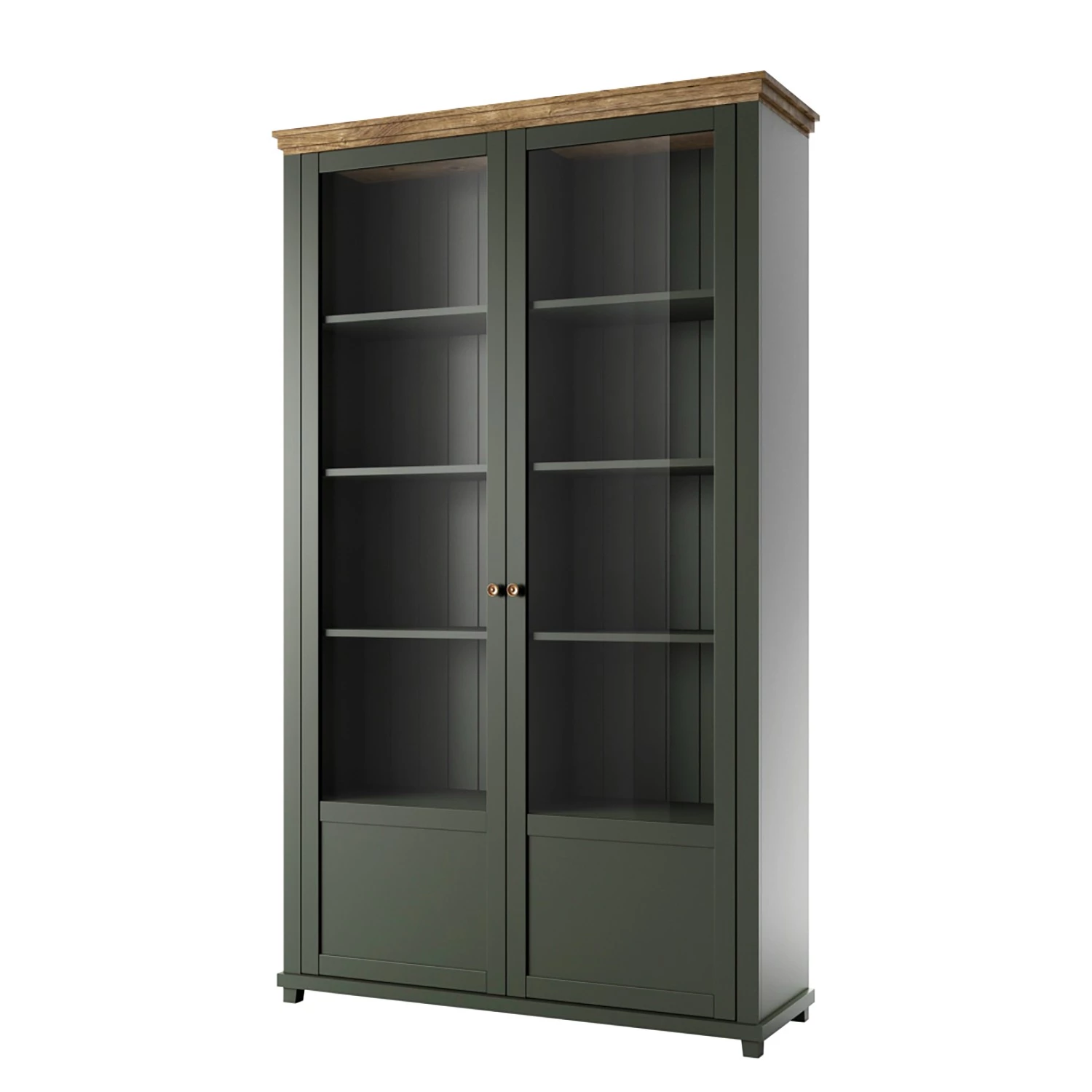 Ridgevalley Vitrine haute Emmanuela - Vert foncé 1 Ridgevalley Vitrine haute Emmanuela - Vert foncé